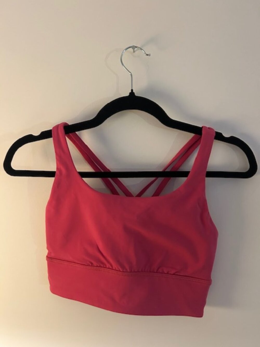 Lululemon Energy Bra Longline Medium Support B/C Cup Pink Size 4